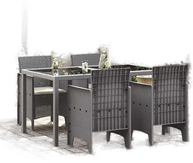 Vidaxl Hage Stol med pute Lysegrå