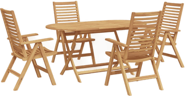 Vidaxl Hage Spisegruppe 5 pcs Teak