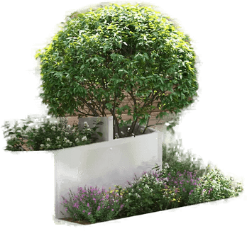 Vidaxl Hageblomsterpotte sølv 60 x 60 x 50 cm