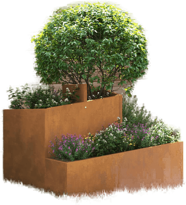 vidaXL Hageblomsterpotte Brun 60 x 60 x 50 cm