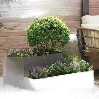 Vidaxl Hageblomsterpotte Svart 80 x 80 x 50 cm