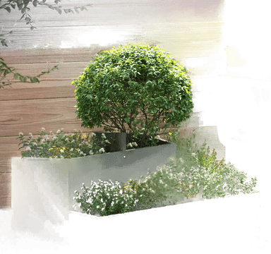 Vidaxl Hageblomsterpotte Antrasitt 80 x 80 x 50 cm