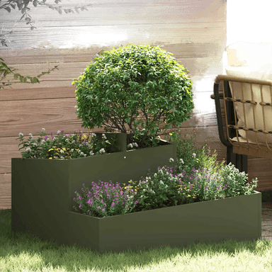 Vidaxl Hageblomsterpotte Olivengrønn 80 x 80 x 50 cm