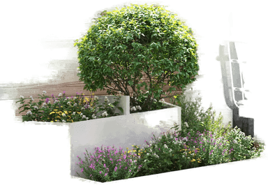 vidaXL Hageblomsterpotte sølv 80 x 80 x 50 cm