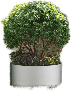 Vidaxl Plante ring sølv 40 x 40 x 20 cm