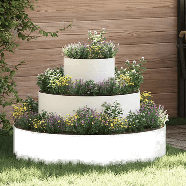 Vidaxl Hageblomsterpotte Hvit 90 x 90 x 20 cm