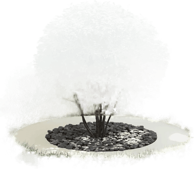 Vidaxl Flat Tre Ringer 5 pcs Ø50/80 cm