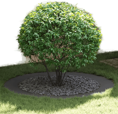 vidaXL Flat Tre Ring Svart Ø90 cm