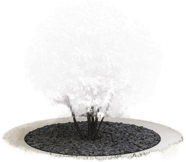 Vidaxl Flat Tre Ringer 5 pcs Ø90/120 cm