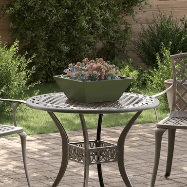 Vidaxl Hageblomsterpotte Olivengrønn 40 x 40 x 15 cm