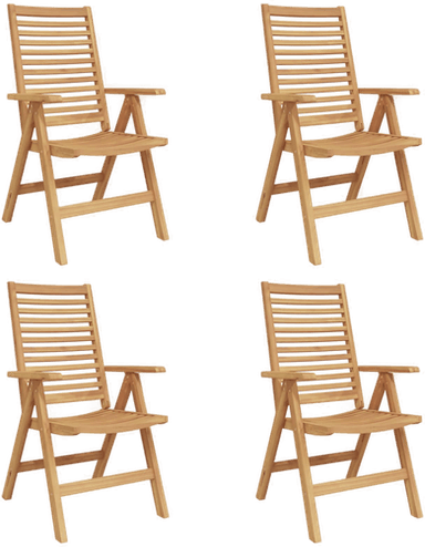 vidaXL Hage Stol 4 pcs Brun