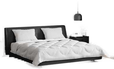 Vidaxl Dyne Sett Hvit Mikrofiber og Dunfjær