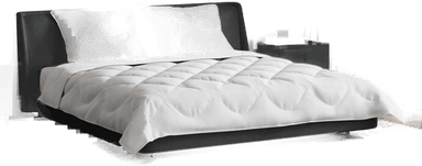 Vidaxl Dyne Sett Hvit Mikrofiber og Dunfjær