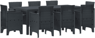 Vidaxl Hage Spisegruppe 9 pcs