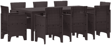 Vidaxl Hage Spisegruppe 9 pcs