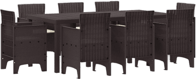 Vidaxl Hage Spisegruppe 9 pcs