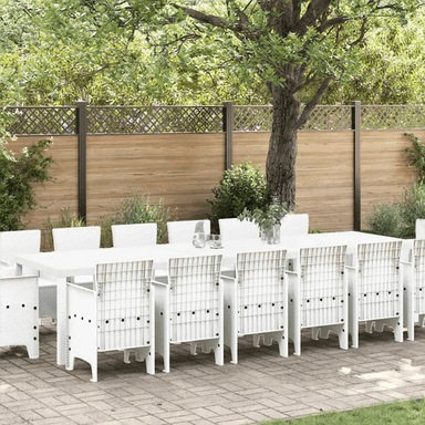 Vidaxl Hage Spisegruppe 15 pcs Hvit