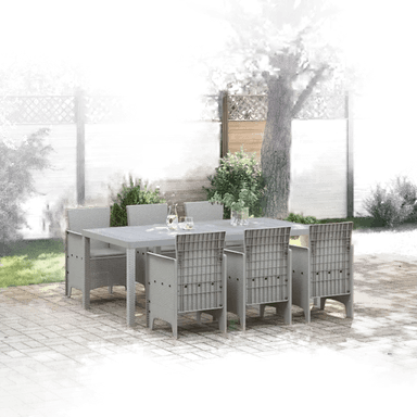Vidaxl Hage Spisegruppe 7 deler Lysegrå