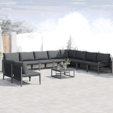 Vidaxl Hagesofa Set Antrasitt
