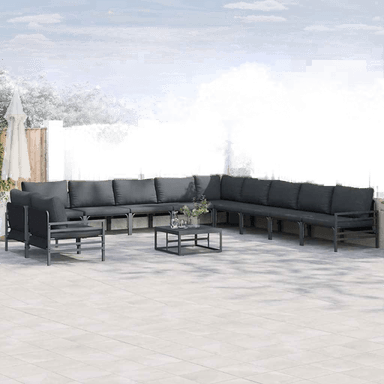 Vidaxl Hagesofa Set Antrasittgrå