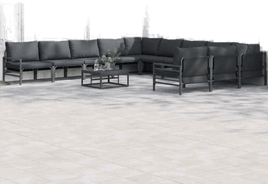 Vidaxl Hagesofa Set 12 pcs Svart