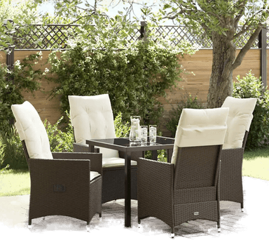 Vidaxl Hage Spisegruppe 5 pcs Brun