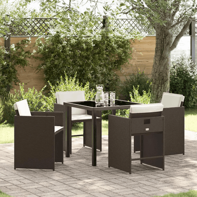 Vidaxl Hage Spisegruppe 5 pcs Brun