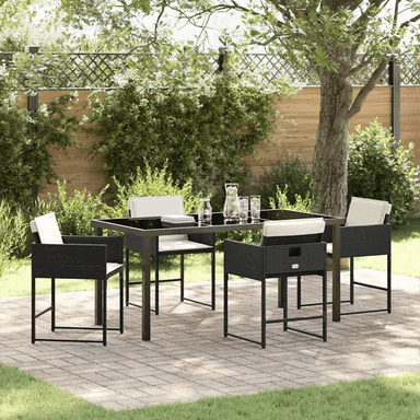 Vidaxl Hage Spisegruppe 5 pcs Svart