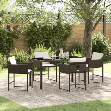 Vidaxl Hage Spisegruppe 5 pcs Brun