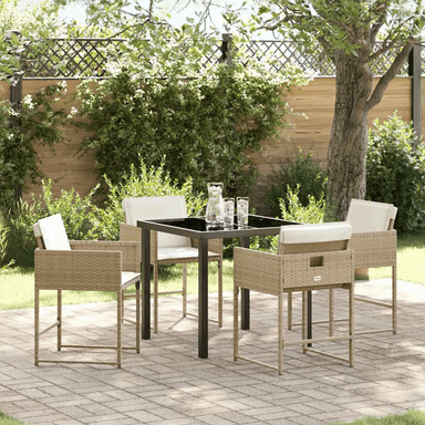 Vidaxl Hage Spisegruppe 5 pcs Beige