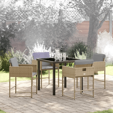 Vidaxl Hage Spisegruppe 5 pcs Beige