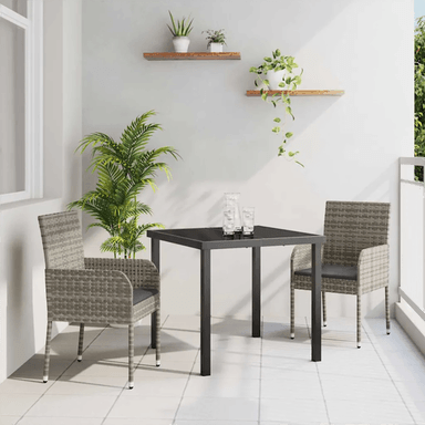 Vidaxl Hage Spisegruppe 3 pcs Grå