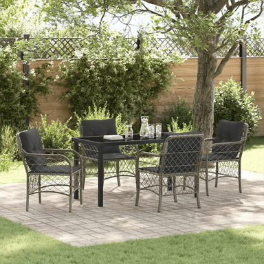 Vidaxl Hage Spisegruppe 5 pcs Grå