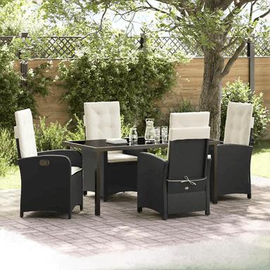 Vidaxl Hage Spisegruppe 5 pcs Svart