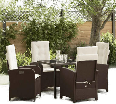 Vidaxl Hage Spisegruppe 5 pcs Brun