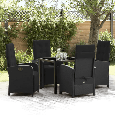 Vidaxl Hage Spisegruppe 5 pcs Svart