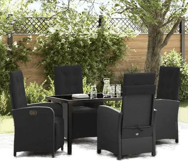 Vidaxl Hage Spisegruppe 5 pcs Svart