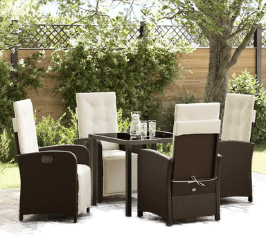 Vidaxl Hage Spisegruppe 5 pcs Brun