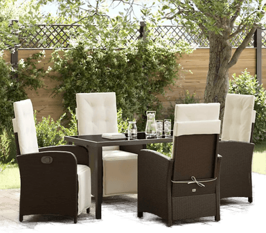 Vidaxl Hage Spisegruppe 5 pcs Brun