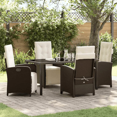 Vidaxl Hage Spisegruppe 5 pcs Brun