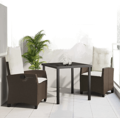 Vidaxl Hage Spisegruppe 3 pcs Brun