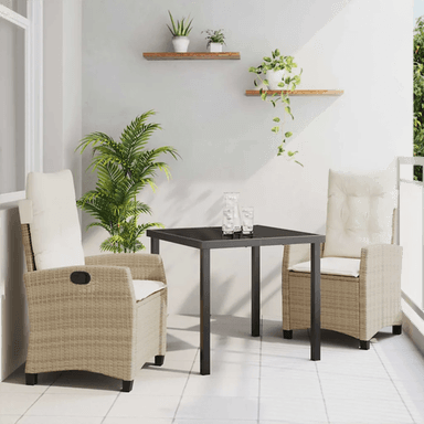 Vidaxl Hage Spisegruppe 3 pcs Beige