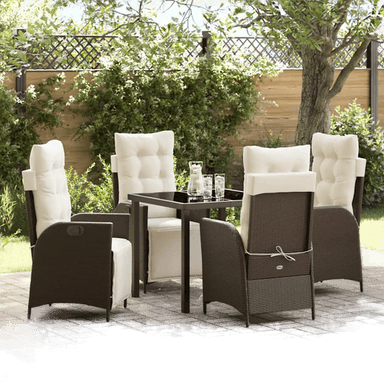 Vidaxl Hage Spisegruppe 5 pcs Brun