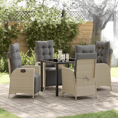 Vidaxl Hage Spisegruppe 5 pcs Beige