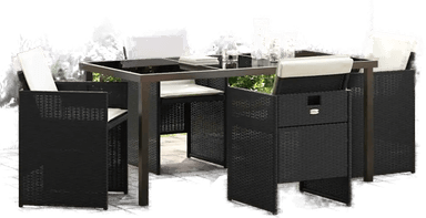 Vidaxl Hage Spisegruppe 5 pcs