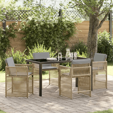 Vidaxl Hage Spisegruppe 5 pcs Beige