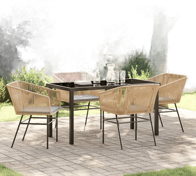 Vidaxl Hage Spisegruppe 5 pcs Brun