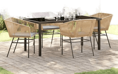 Vidaxl Hage Spisegruppe 5 pcs Brun