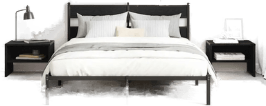 Vidaxl Nattbordskap 2 stk Svart eik