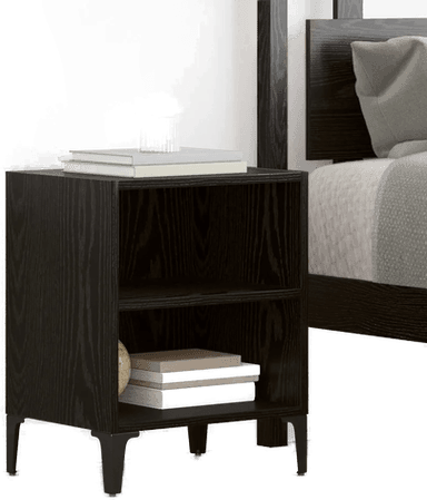 Vidaxl Nattbordskap 2 stk Svart Eik